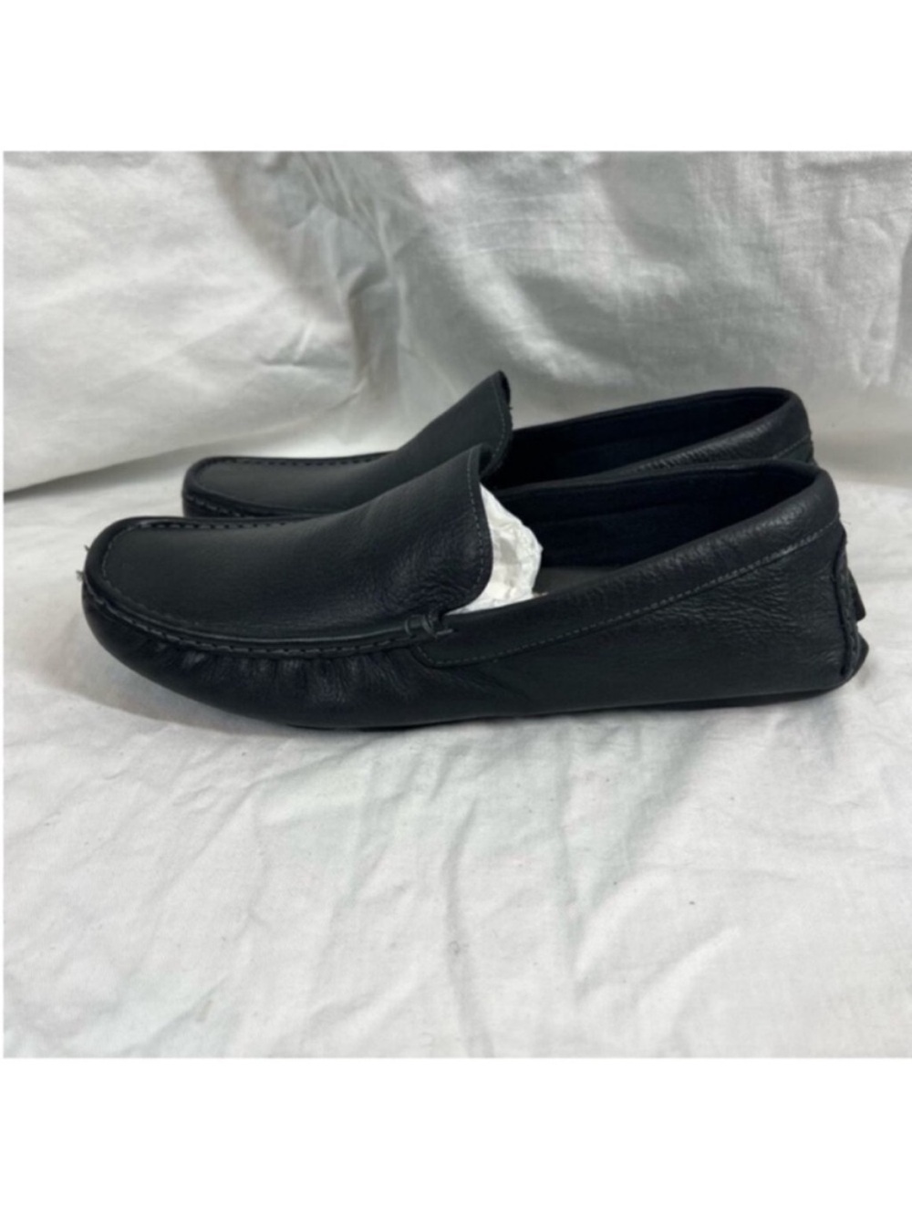 L.B Evans Leather Alton slip On Casual Slippers loafer Faux Shearling NWOB